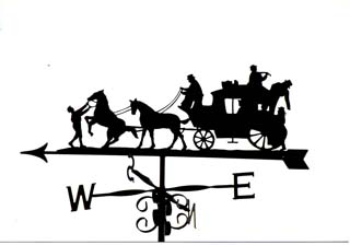 Horse and Carriage A weathervane